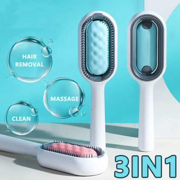Cat Hair Brush With Water, Sticky Brush For Cats, 4 In-1 Cat Grooming Brush Creative Update Cat Dog Grooming Comb With Water Tank Double-Sided Hair Removal Brush Kitten Pet Supplies Accessories - Image 9