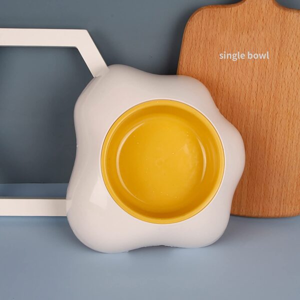 Egg-shaped Pet Bowl Drinking Water Single Bowl Double Bowl Dog Bowls Cute Pet Feeding Bowl Egg Yolk Shaped Food And Water Elevated Bowl Feeder - Image 6
