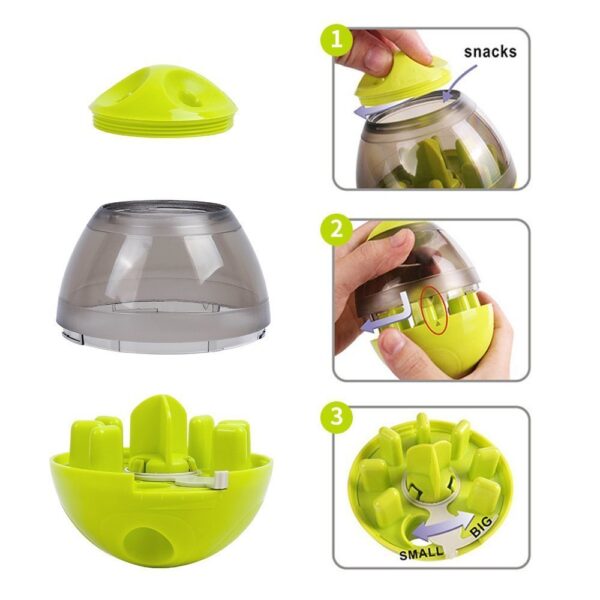 Dog Food Balls Tumbler Pet Puppy Feeder Dispenser Bowl Toy Leak Food Interactive Pet Tumbler Feeder Food Automatic Dispenser Bowl Interactive Balls - Image 8