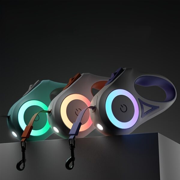 3 And 5M Dog Leash Light Retractable Pet Leads Traction Rope Belt Durable Large Dog Walk Run Leash Lead Automatic Cat Lead Extension - Image 10