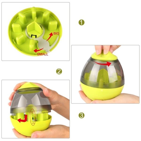 Dog Food Balls Tumbler Pet Puppy Feeder Dispenser Bowl Toy Leak Food Interactive Pet Tumbler Feeder Food Automatic Dispenser Bowl Interactive Balls - Image 4