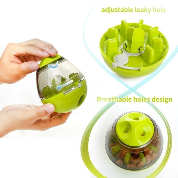 Dog Food Balls Tumbler Pet Puppy Feeder Dispenser Bowl Toy Leak Food Interactive Pet Tumbler Feeder Food Automatic Dispenser Bowl Interactive Balls - Image 7