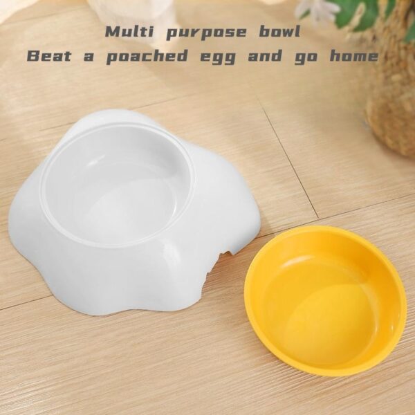 Egg-shaped Pet Bowl Drinking Water Single Bowl Double Bowl Dog Bowls Cute Pet Feeding Bowl Egg Yolk Shaped Food And Water Elevated Bowl Feeder - Image 2